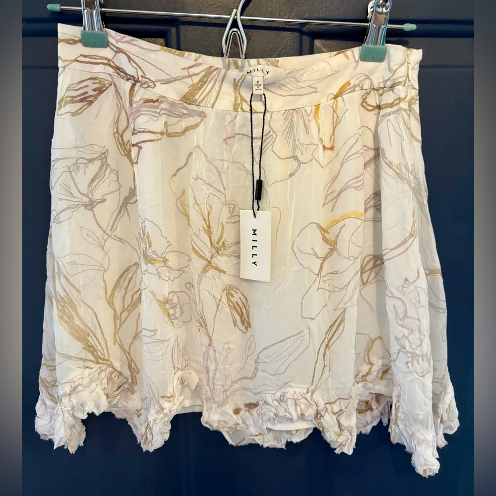 MILLY Jess sketched iris mini skirt - size P